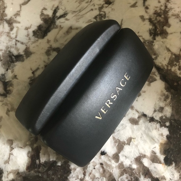 Versace Hard Clamshell Sunglass Eyeglass Case with Gold Logo - Picture 4 of 8